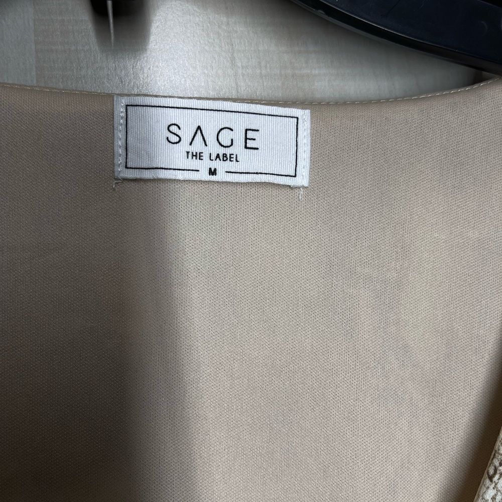 Sage the label snake skin print mini v-neck dress, size medium - Picture 8 of 13